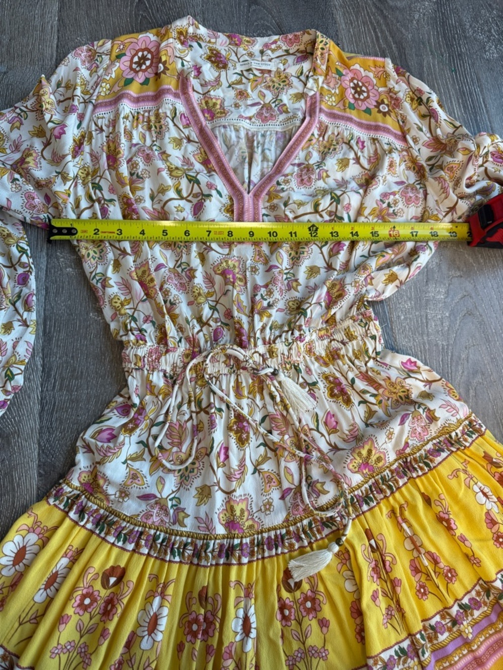 Spell & the Gypsy Portobello Road Floral Tiered V-Neck Mini Dress MK0587 - Picture 8 of 9